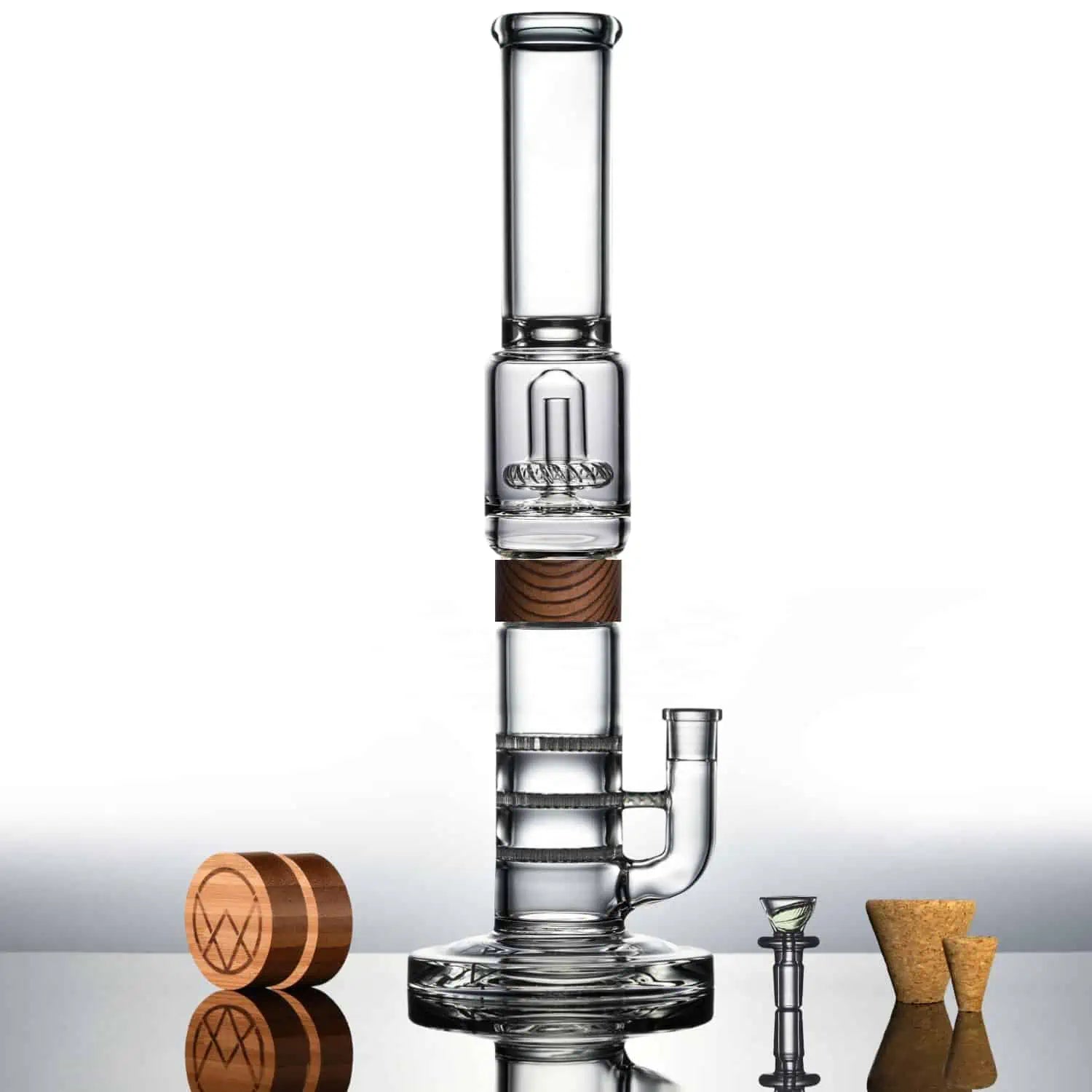 Vitae Glass Tri-UFO Bong 16"