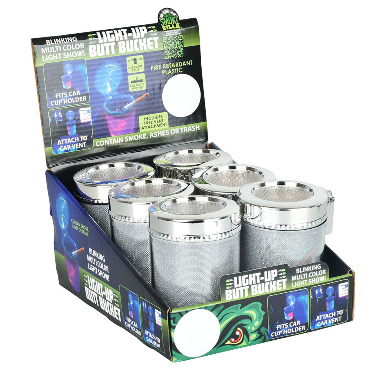 Smokezilla Light Show Light-Up Butt Bucket | 5" | 6pc