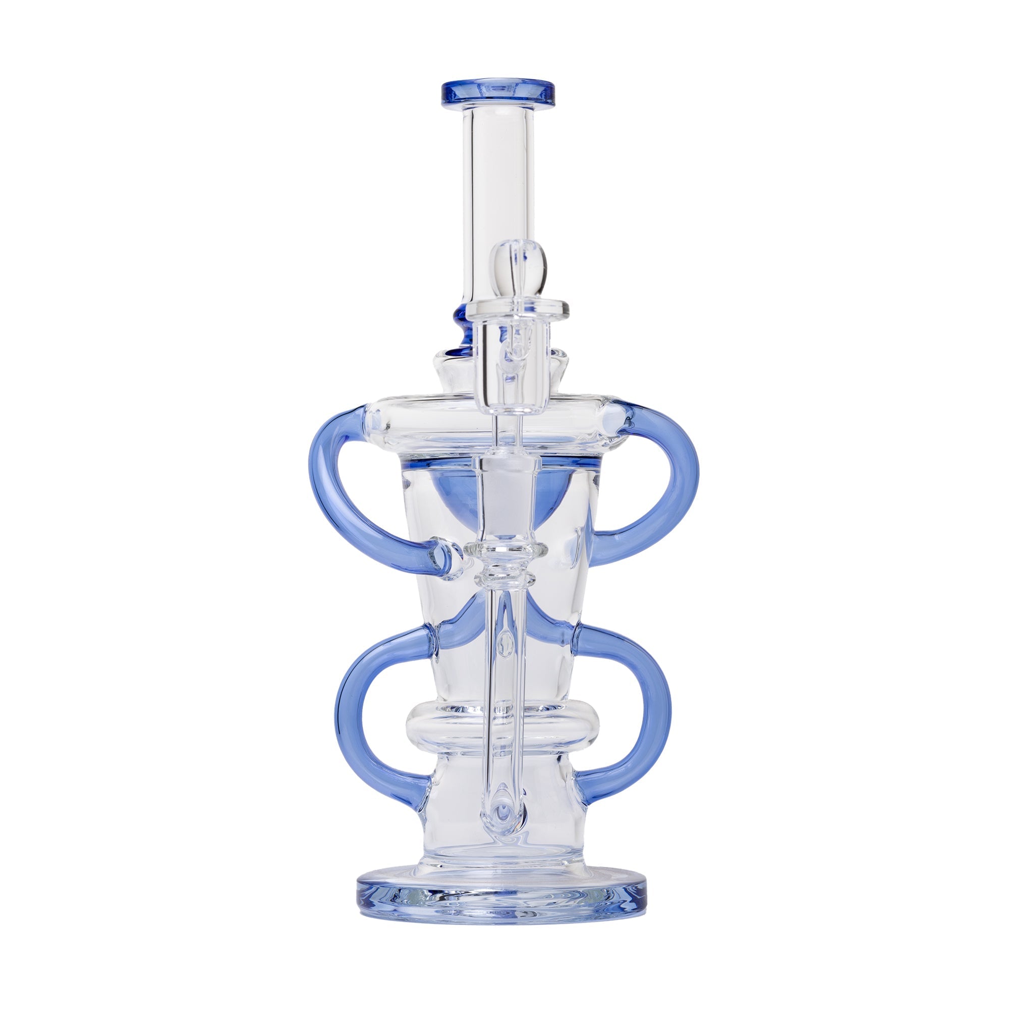 Human Grade 10.25" Straight Recycler Glass Water Pipe