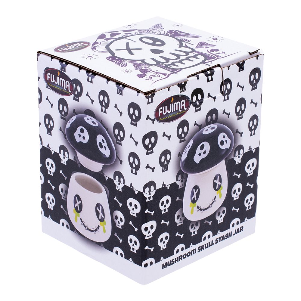 Fujima Mushroom Skull Ceramic Stash Jar - 4.25"