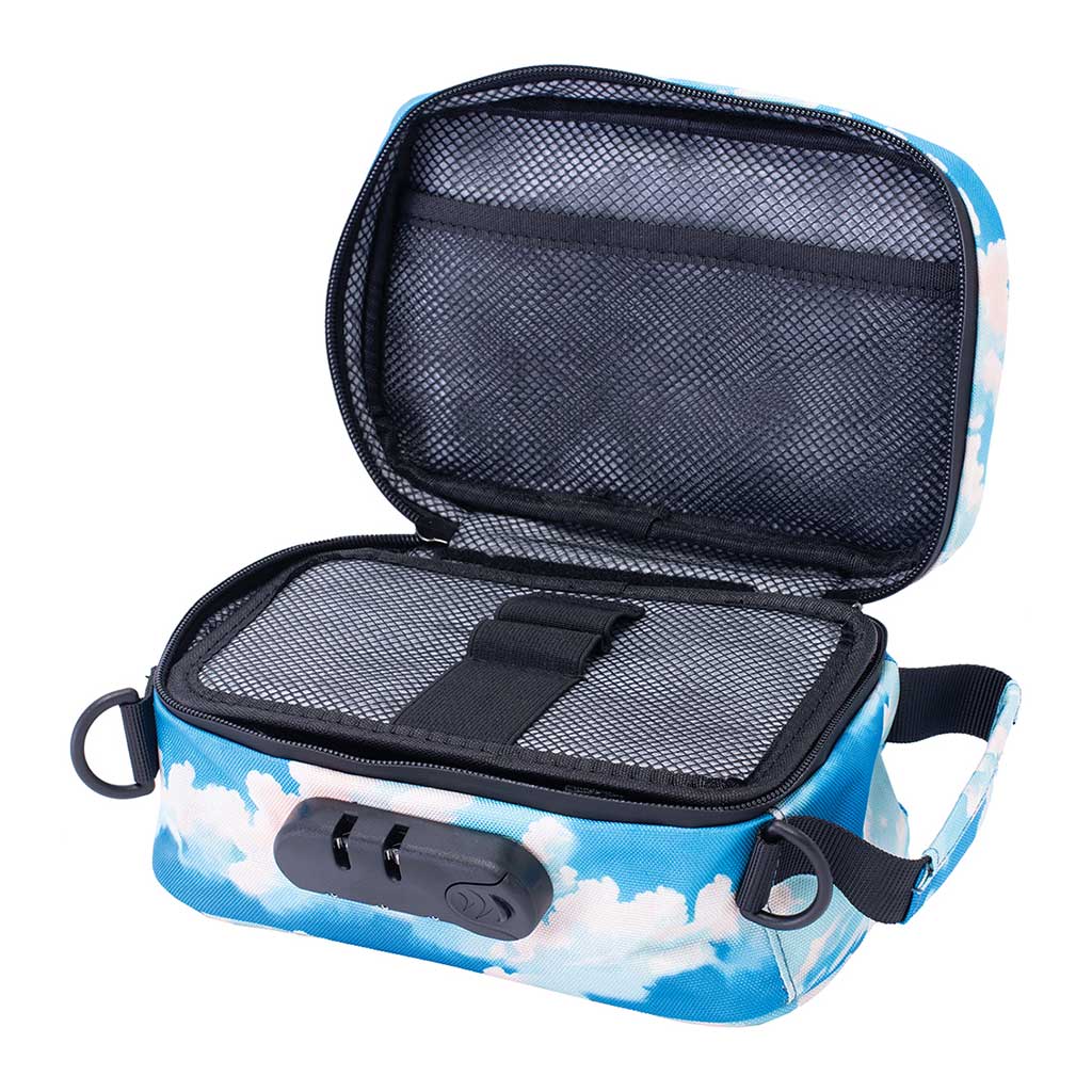 8.5IN X 5.5IN X 4.5IN SMELLPROOF BAG - PALM CITY RETRO