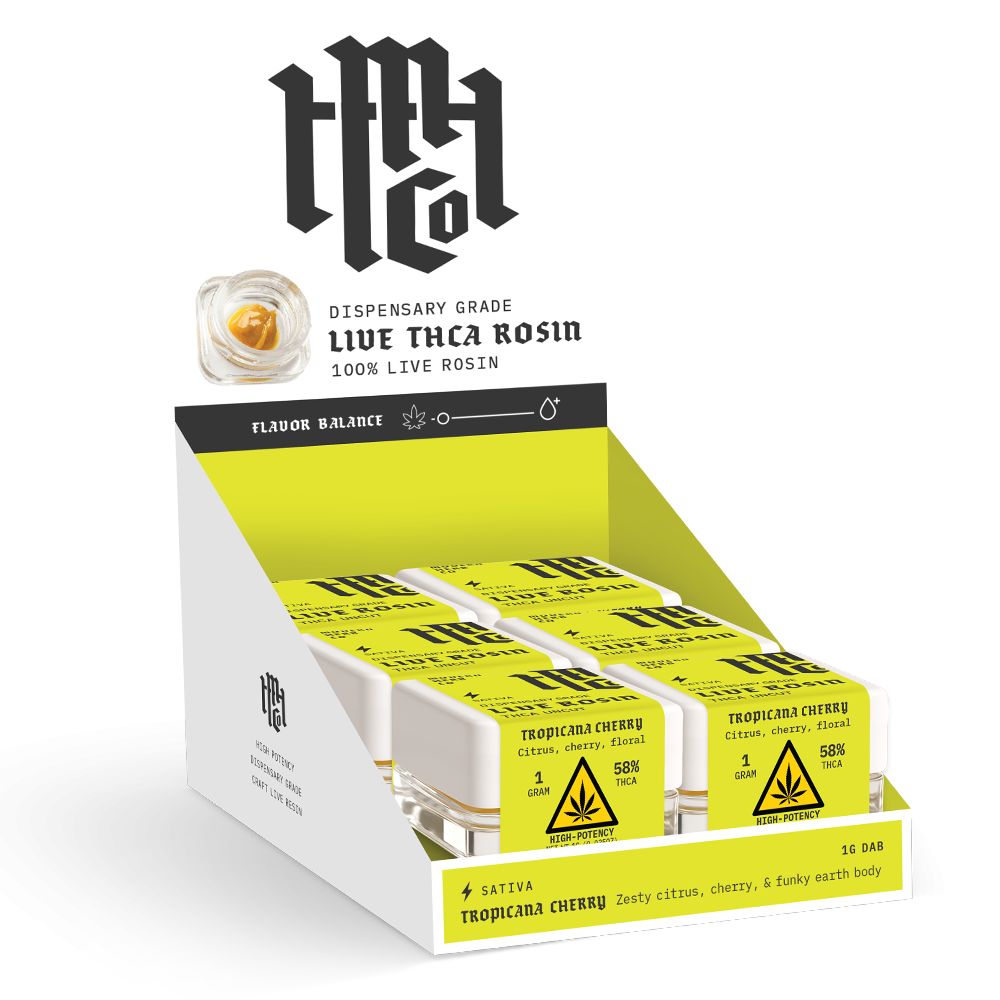 Modern Herb Co Dispensary Grade Live Rosin THCA Uncut Dabs | 1g | 6ct Display