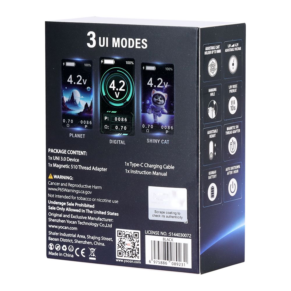 Yocan UNI 3.0 Universal Box Mod | 650mAh