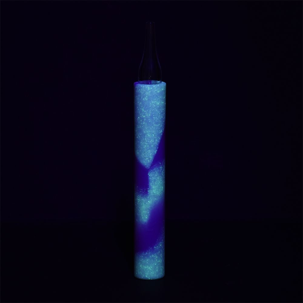 White Rhino Quartz Chillum To Straw - 5" / Glow In The Dark 25ct