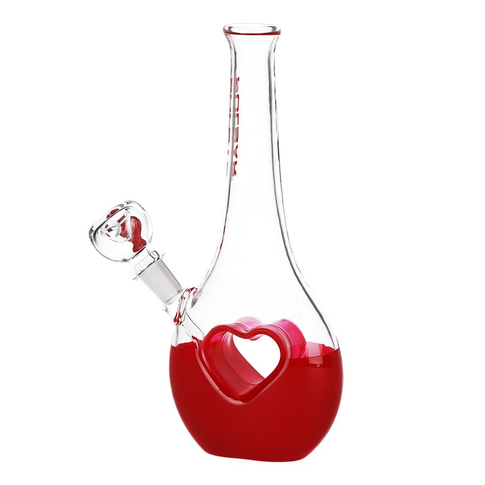 Pulsar Valentines Heart Vase Glass Water Pipe - 8.25" / 14mm F