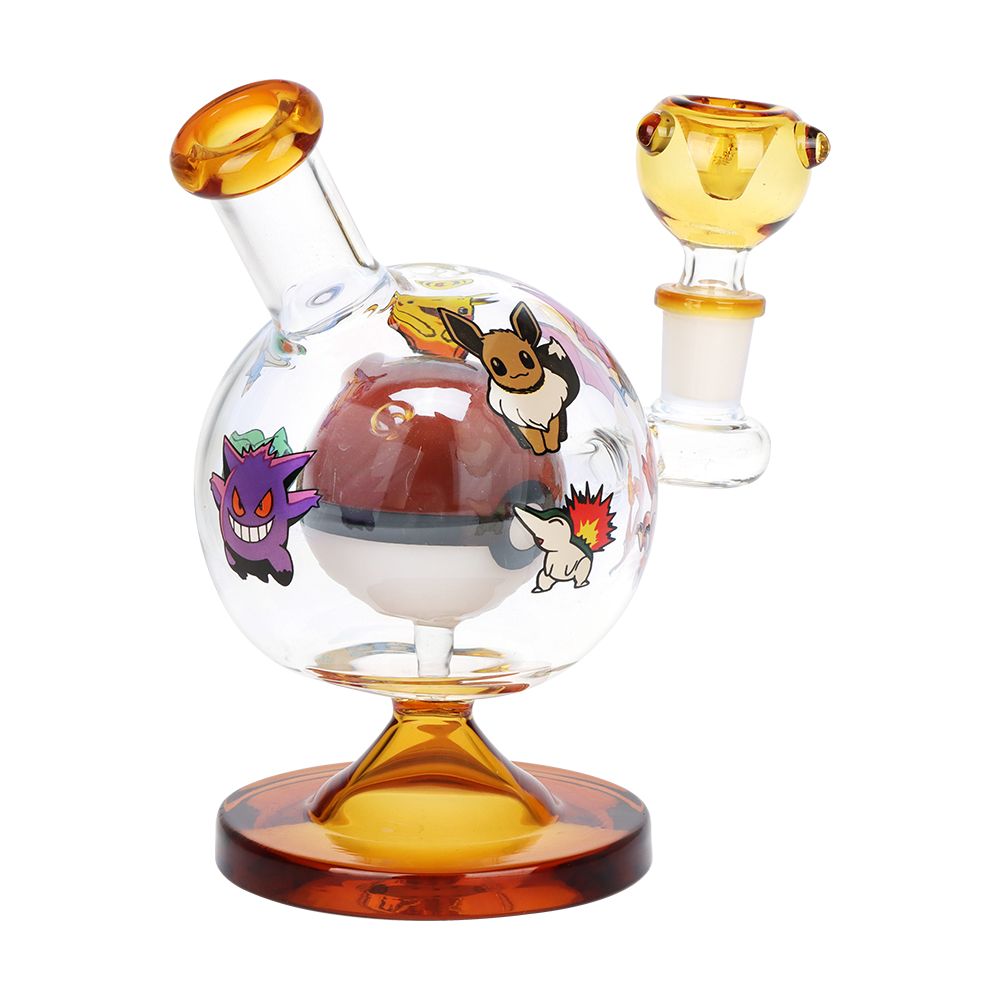 Playful Creatures Ball Glass Water Pipe - 6" / 14mm F