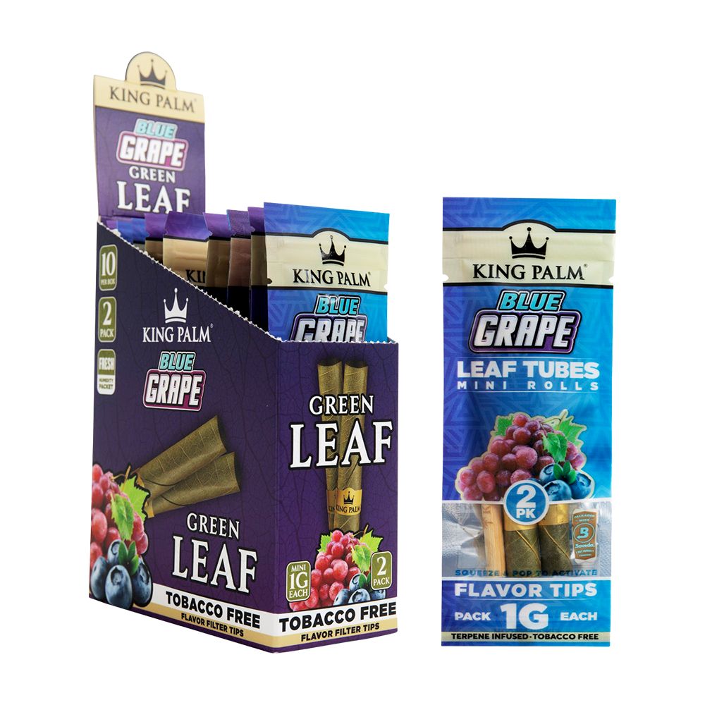 King Palm Hand-Rolled Leaf Wraps | Mini | 2pc | 10pk Display